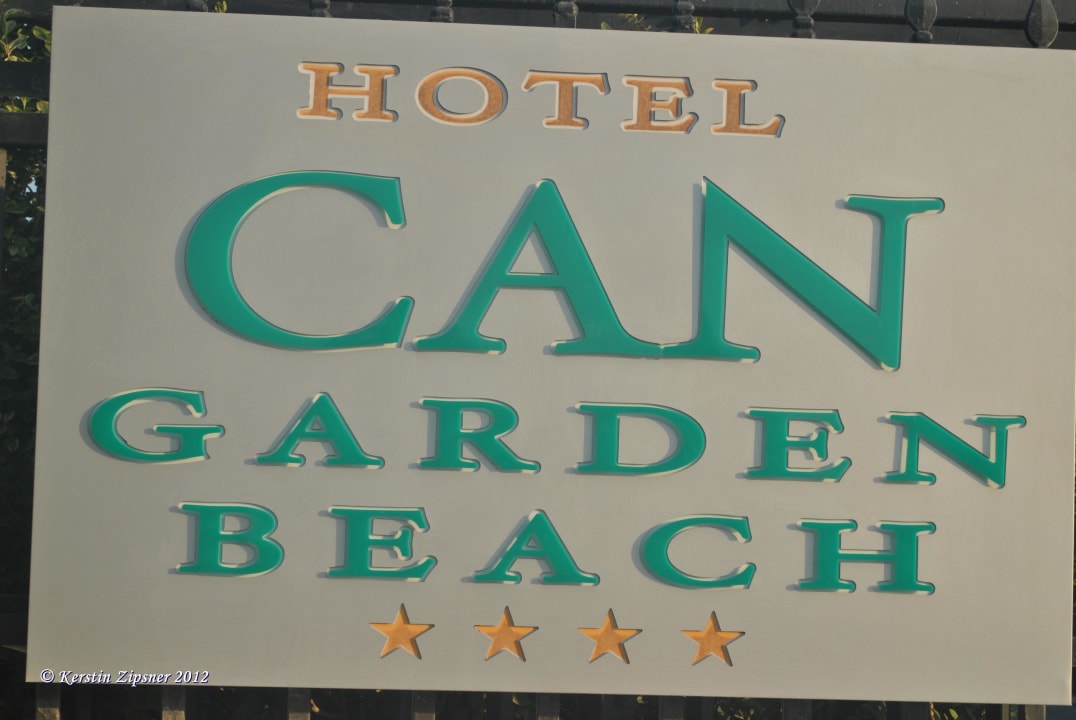 Eingangsschild zum Hotel Can Garden Beach