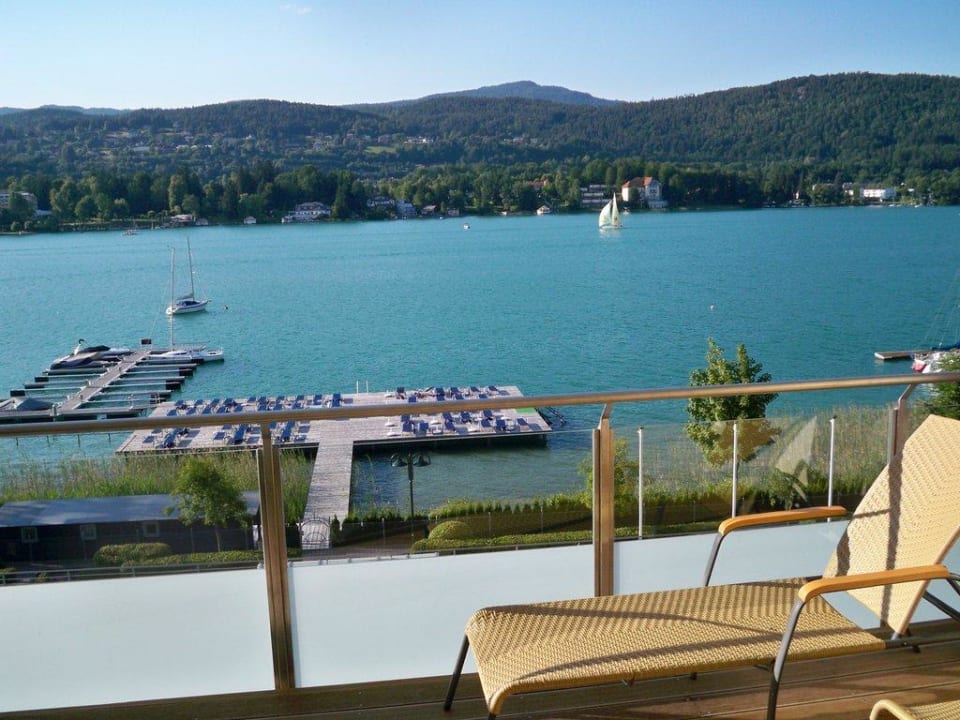 Blick von der Zimmer-Terrasse Seehotel Süd