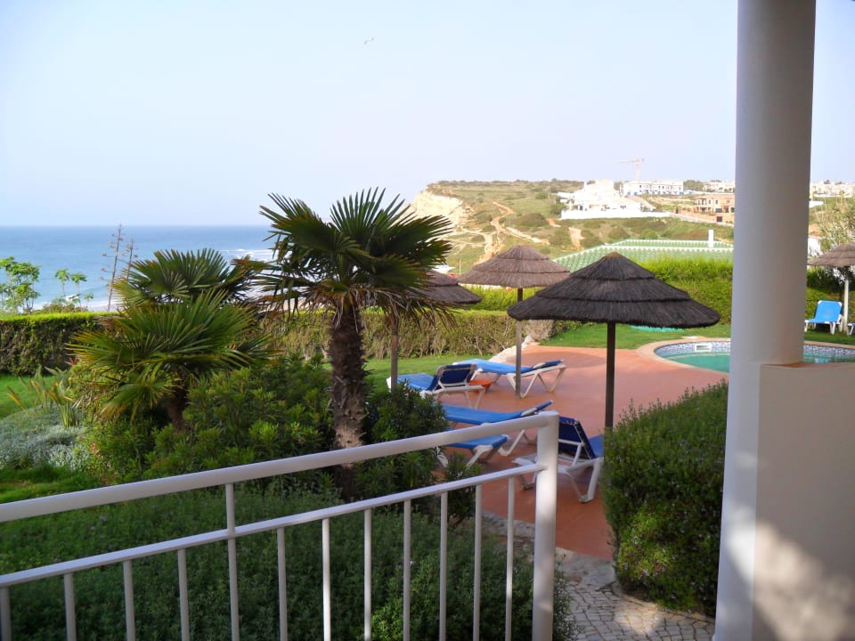 Unser Ausblick von der Terrasse Hotel Clube Porto Mos