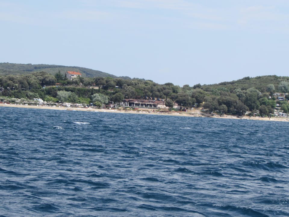 Blick zum Restaurant "Saline" FKK Valalta