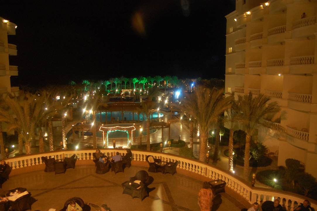 Widok z restauracji na ogrody, baseny i morze Riviera Aqua Park Resort