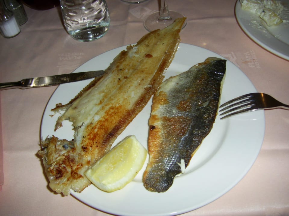Lenguado y lubina a la plancha Playamarina Hotel