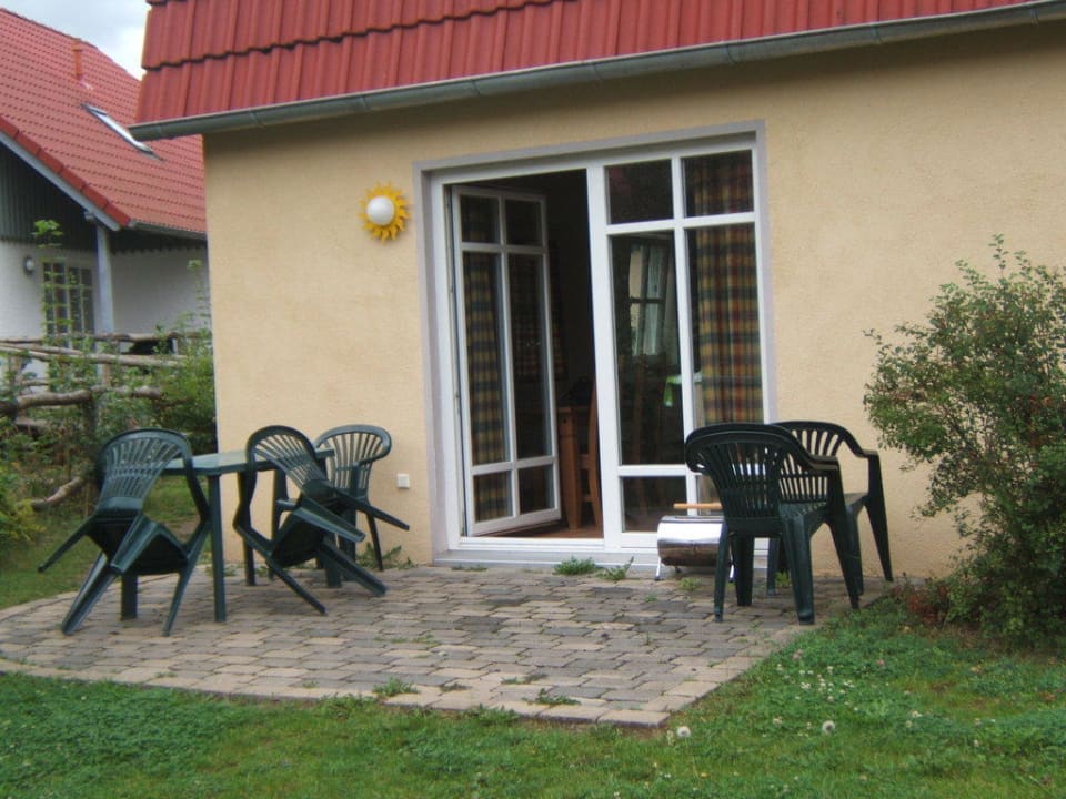 Blick auf die Terrasse Hasseröder Ferienpark