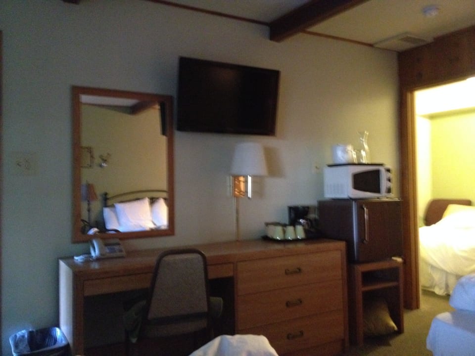 TV und Kühlschrank Trees Motel