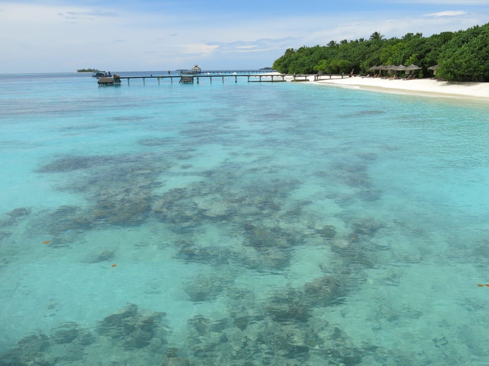 Traumhafte Kulisse von der Moodho Bar NH Collection Maldives Reethi Resort