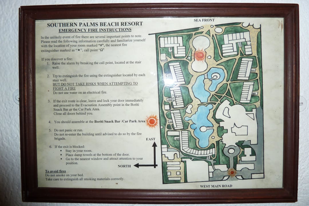 Lageplan Hotel Southern Palms Beach Resort