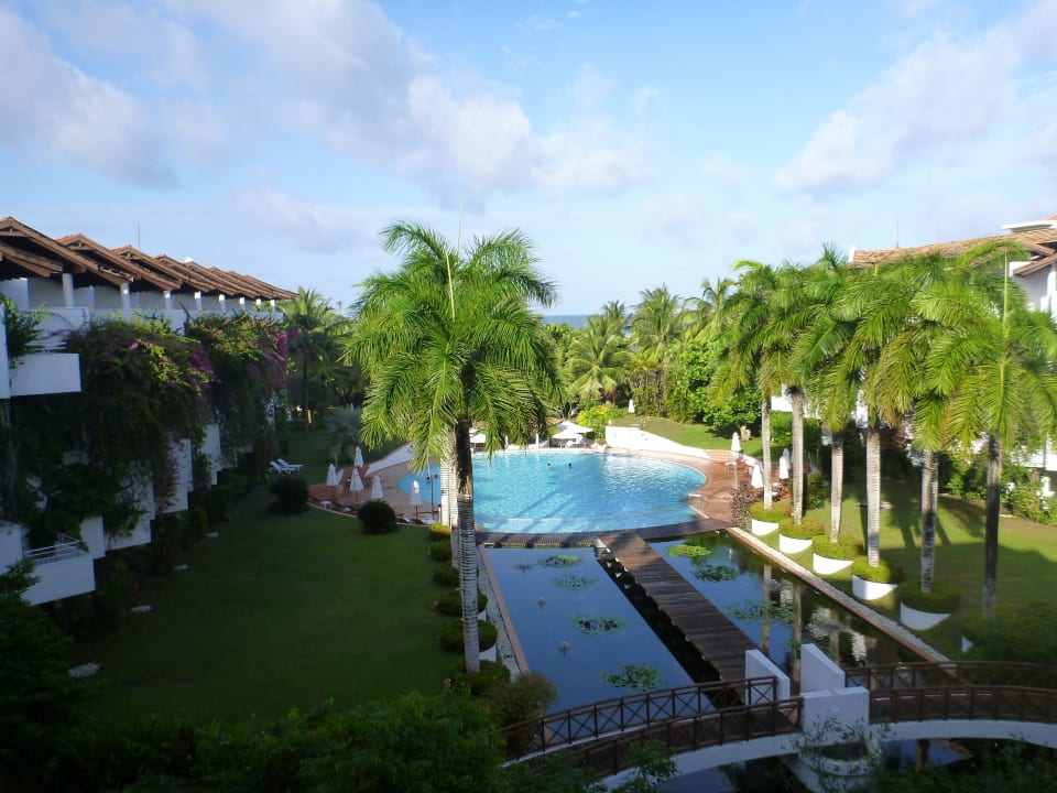 Blick vom Balkon unseres Zimmers Hotel Lanka Princess Ayurveda