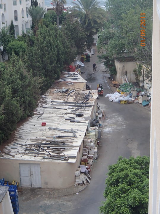 Ausblick balkoon Mahdia Beach & Aquapark