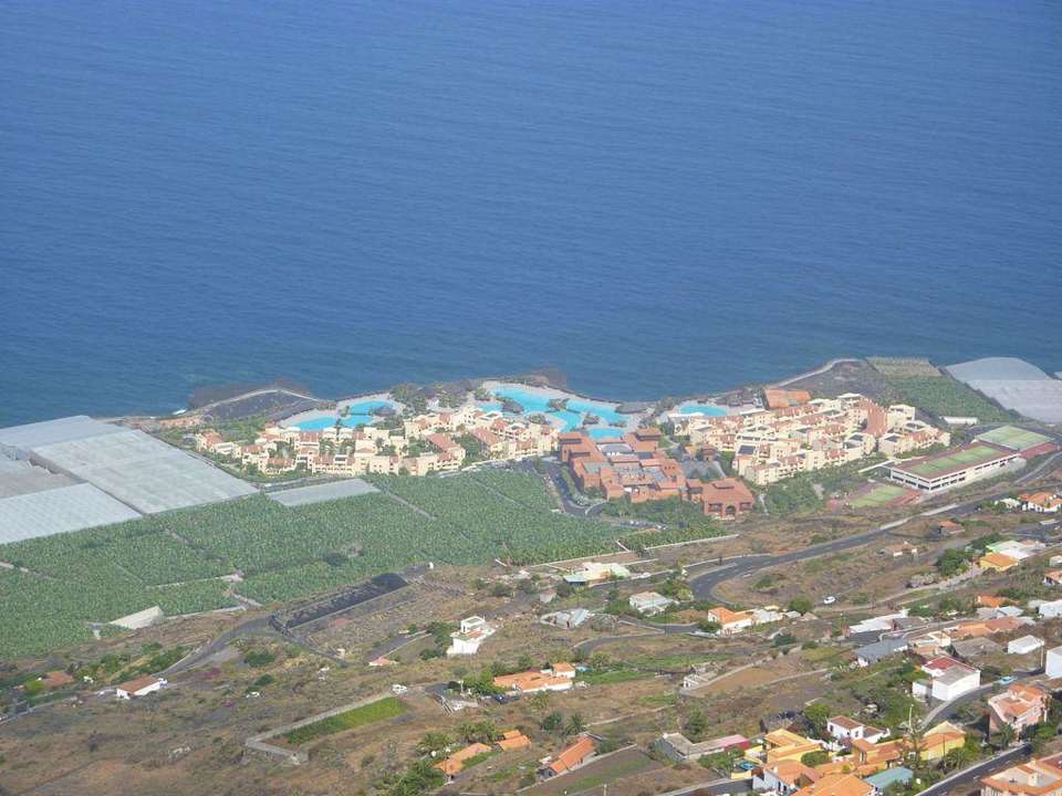 Blick auf das Hotel aus 600 m Höhe La Palma Princess