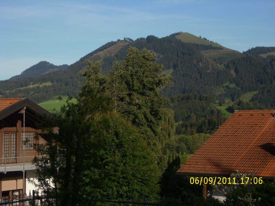 Blick vom Balkon der FeWo Gästehaus Nattererhof