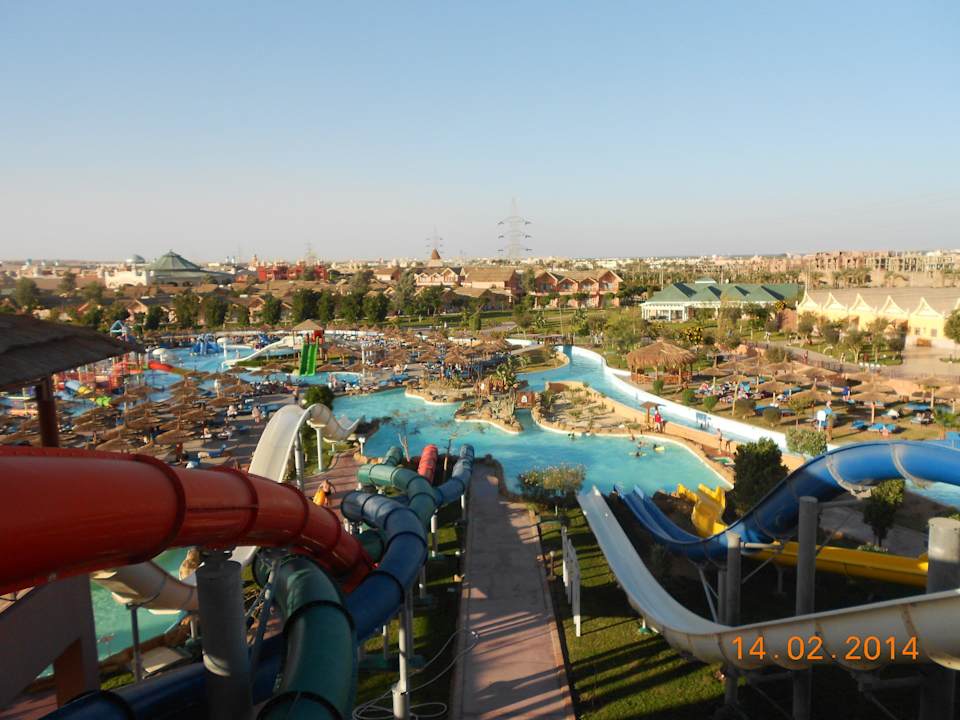 Blick vom Rutschturm Pickalbatros Jungle Aqua Park Resort - Neverland Hurghada
