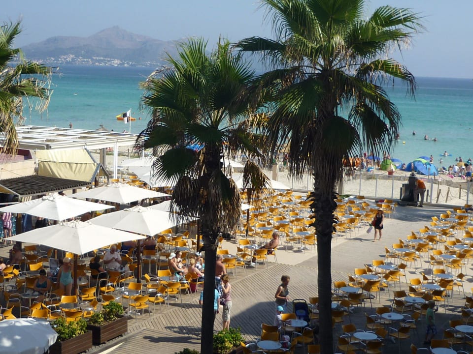 Blick auf Strand und Bar Grupotel Alcudia Pins