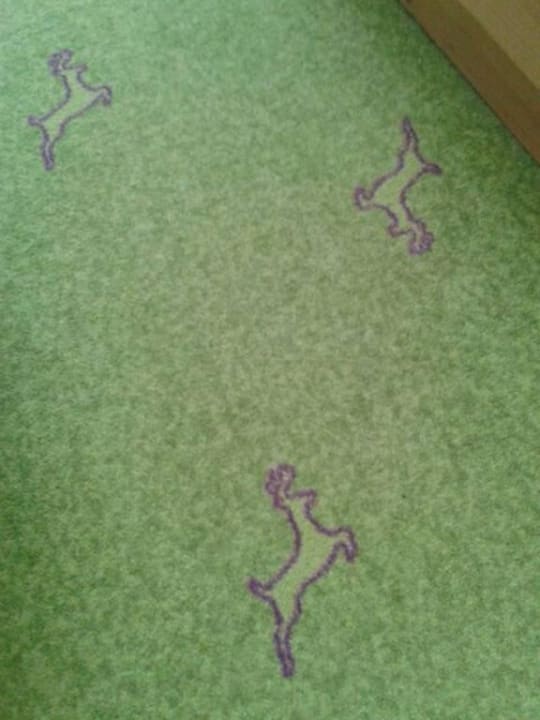 Teppich in Grün-Violett Hotel Blü Gastein