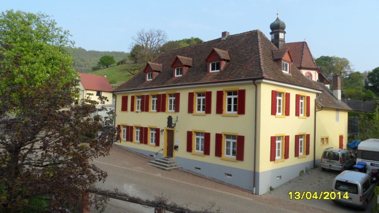 Ausblick zur Straße Landgasthof Hotel zum Hirschen