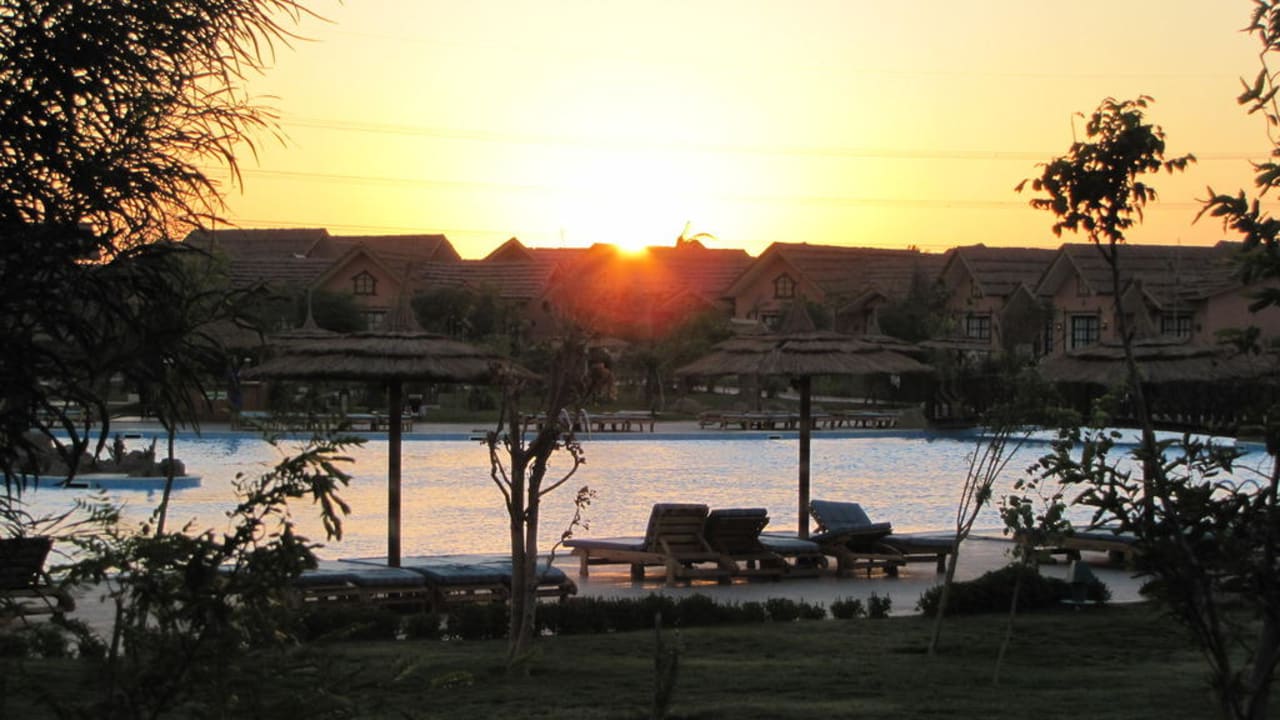Ruhe um 7.00 Uhr Pickalbatros Jungle Aqua Park Resort - Neverland Hurghada