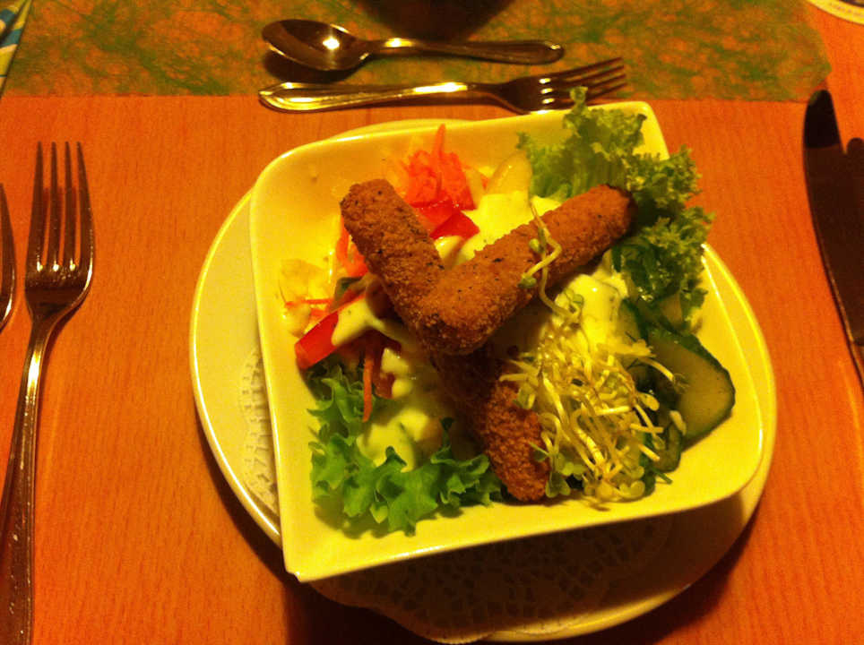 Gemischter Salat mit gebackenen Mozarella-Sticks Feel Good Hotel Chemnitz