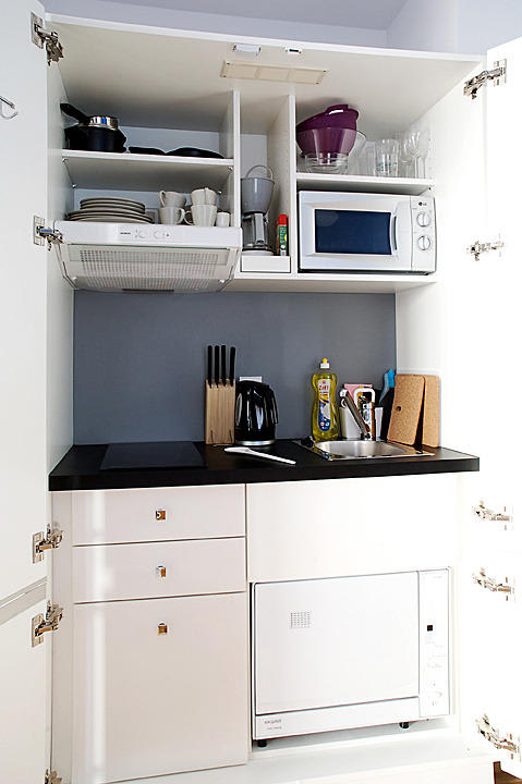 Kitchenette, Zimmer "Libelle" Haus Rheinblick