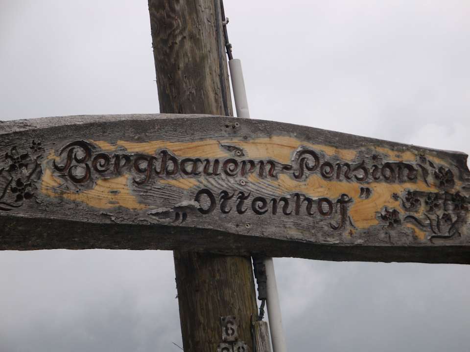 Hinweisschild zum Ottenhof Ottenhof Bergbauernpension