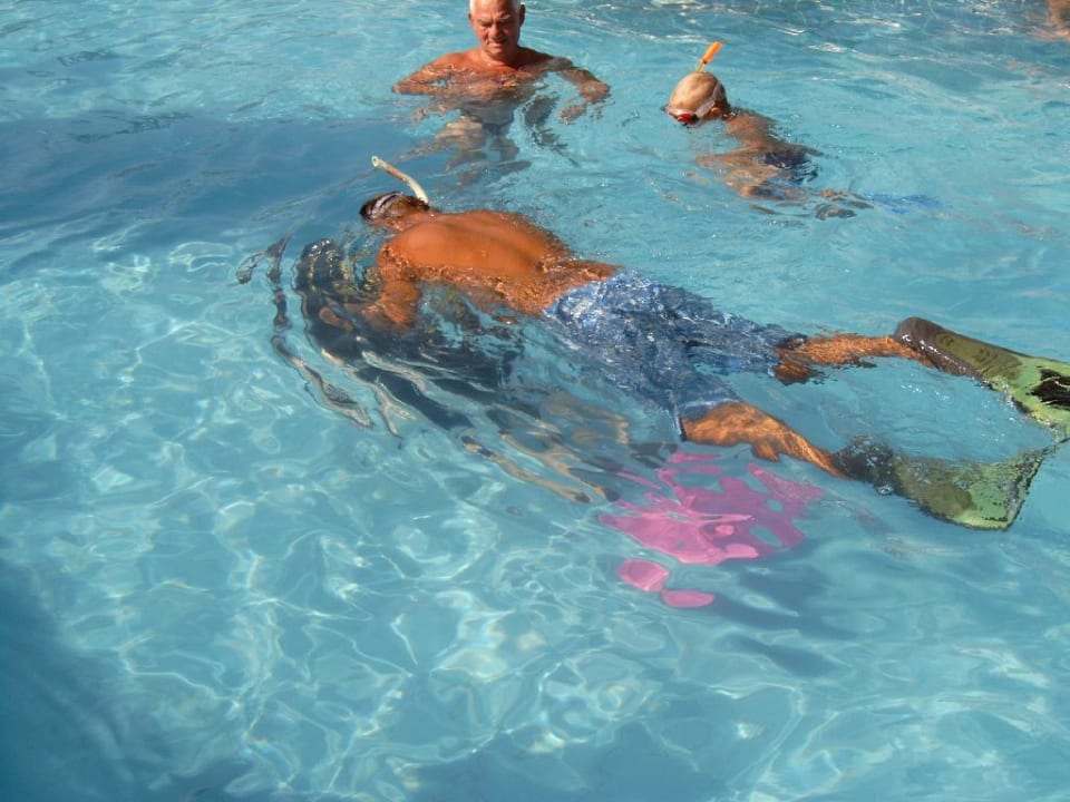 Schnuppertauchen am Hauptpool des Mega Saray Megasaray Club Belek