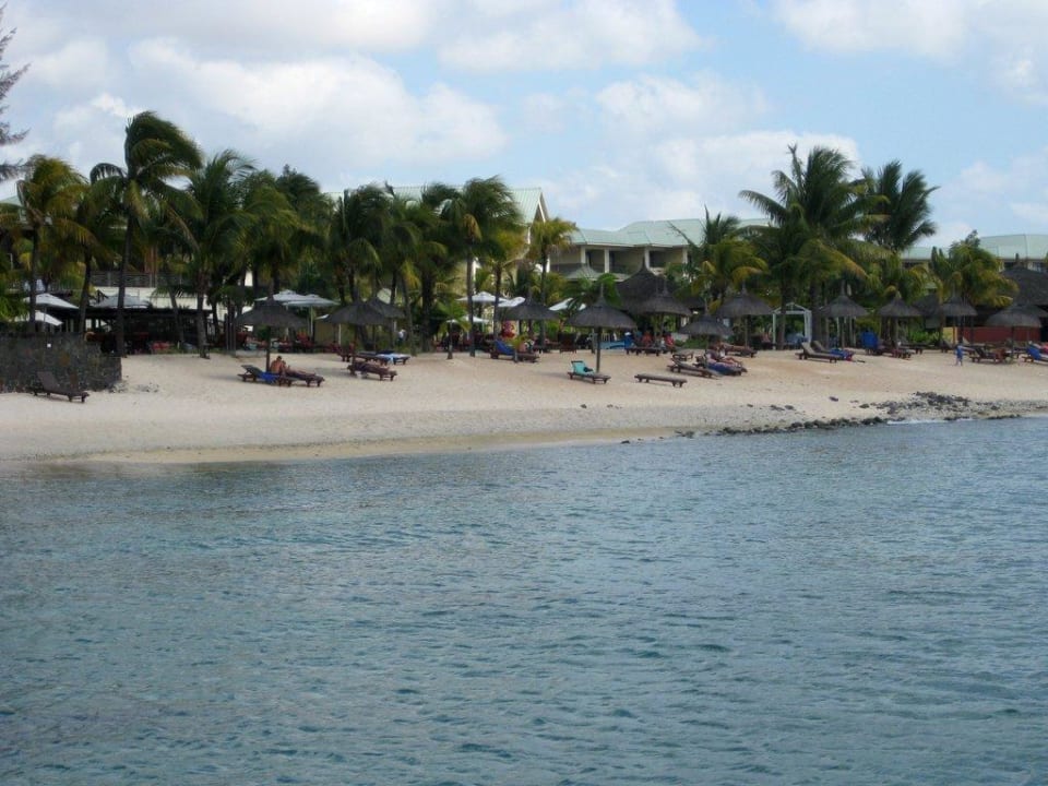 Strand vom Meer aus gesehen Le Meridien Ile Maurice