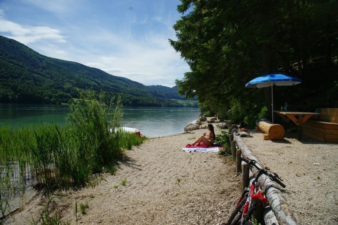 Badestrand am Fuschlsee Haus Bergblick Haus Bergblick