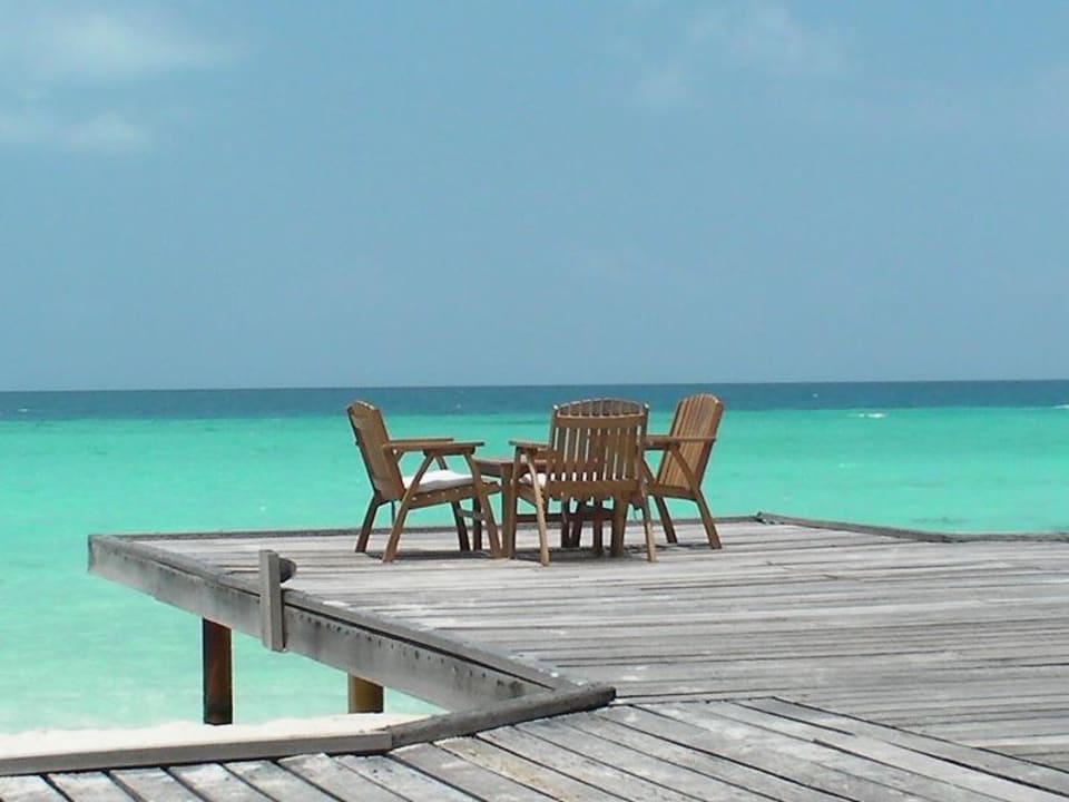 Blick von der Bar auf das Meer Kuramathi Maldives