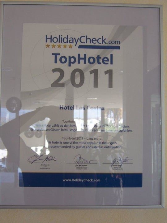 Verdiente Auszeichnung Hotel Las Costas