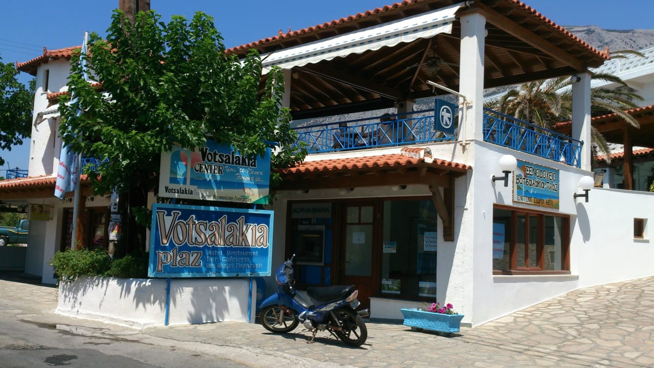Blick auf den Frühstücksbereich Votsalakia Beach