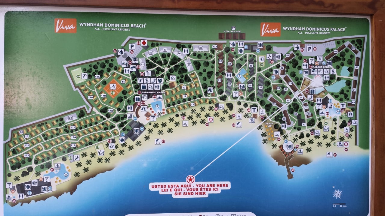 Plan obu hoteli Hotel Viva Dominicus Palace by Wyndham-All Inclusive Resort