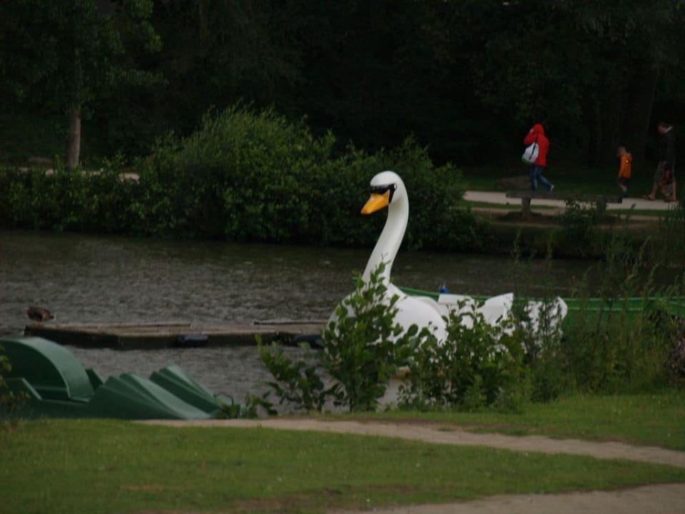 Eins der Tretboote  Center Parcs Het Heijderbos