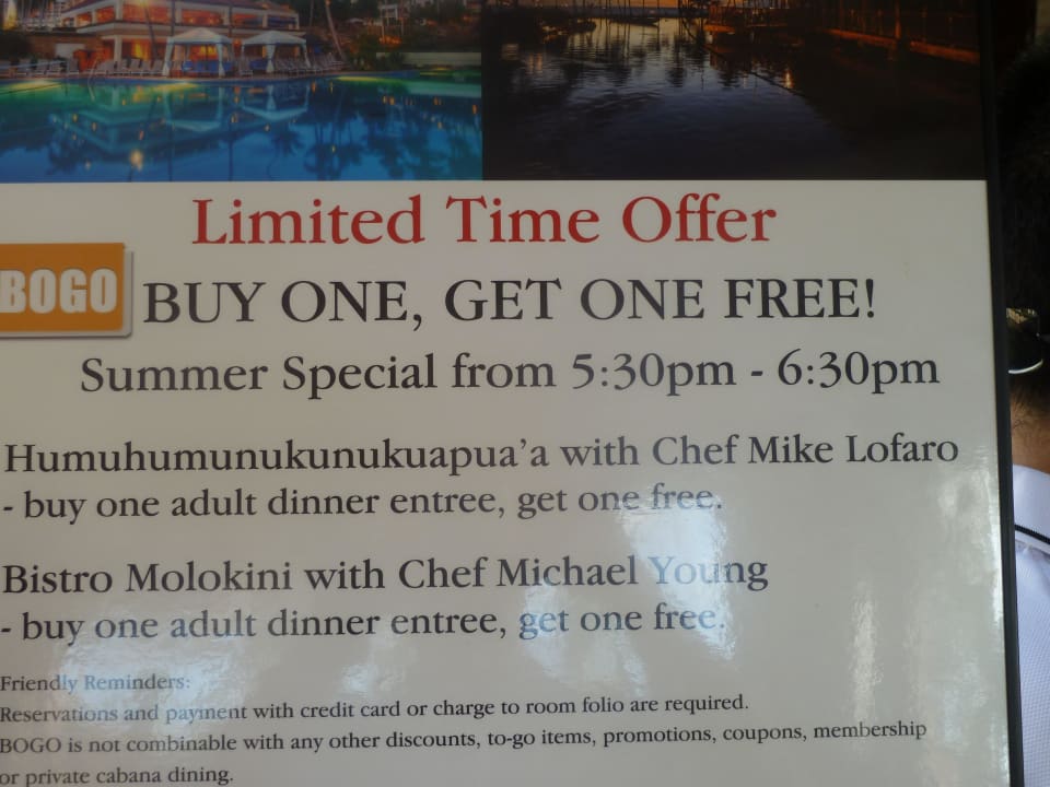 Restaurant Humuhumunukunukuapua'a  Hotel Four Seasons Resort Maui at Wailea