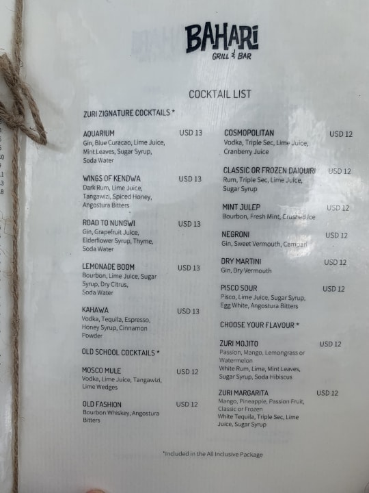 Gastro Zuri Zanzibar Hotel & Resort