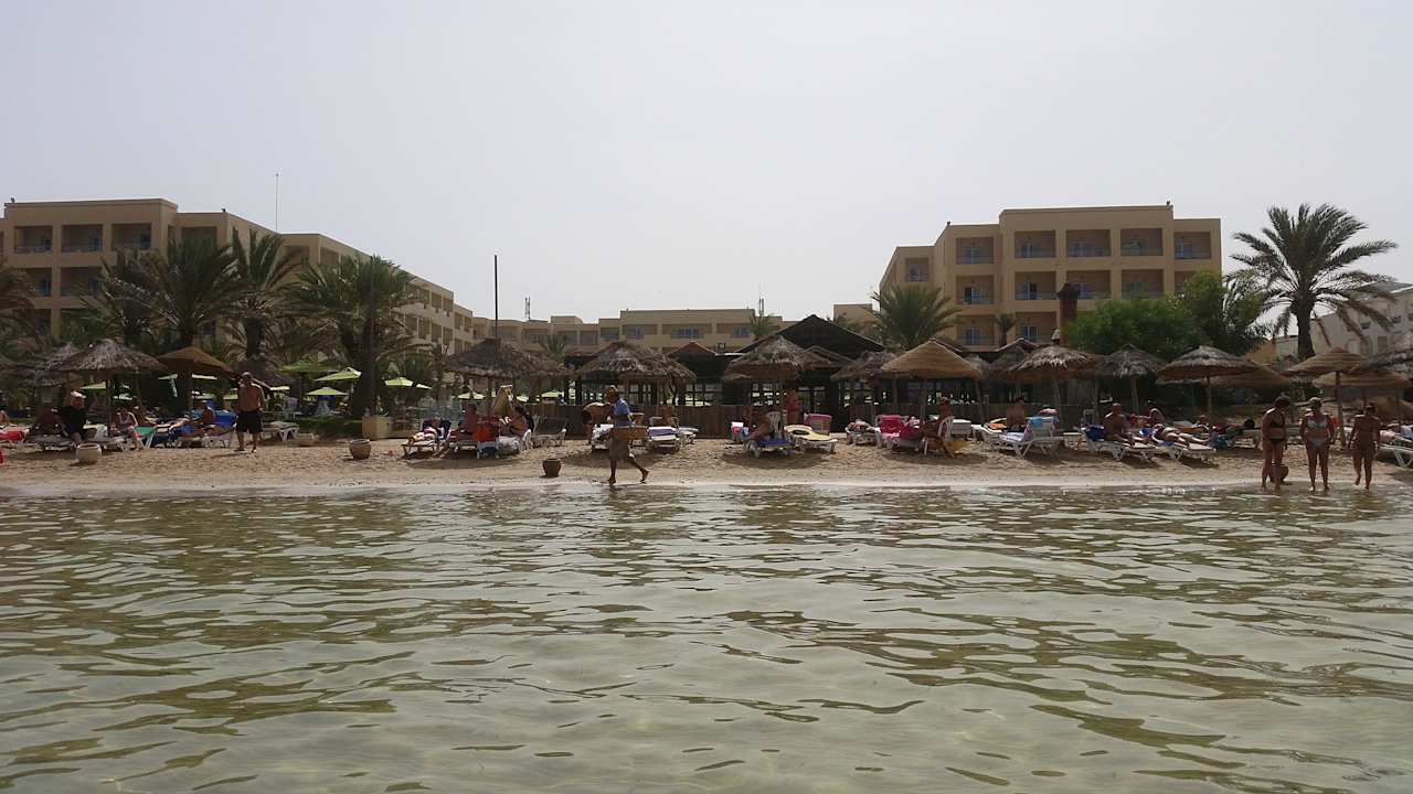 Blick vom Meer Hotel Rosa Beach