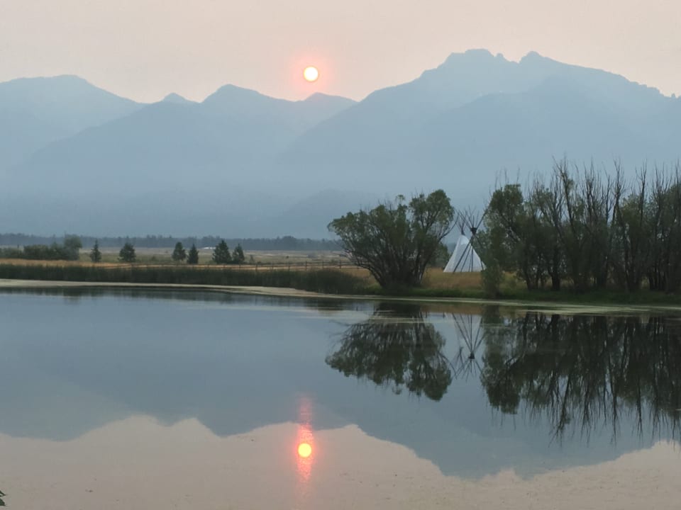 Ausblick Ninepipes Lodge