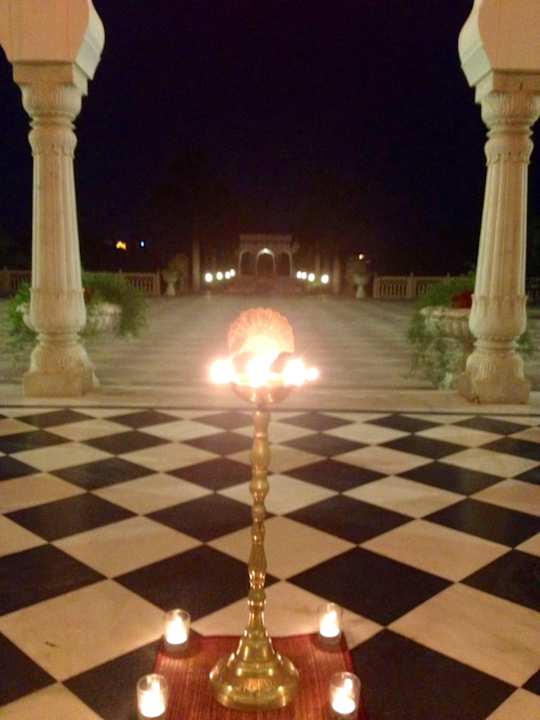 Ausblick Laxmi Vilas Palace