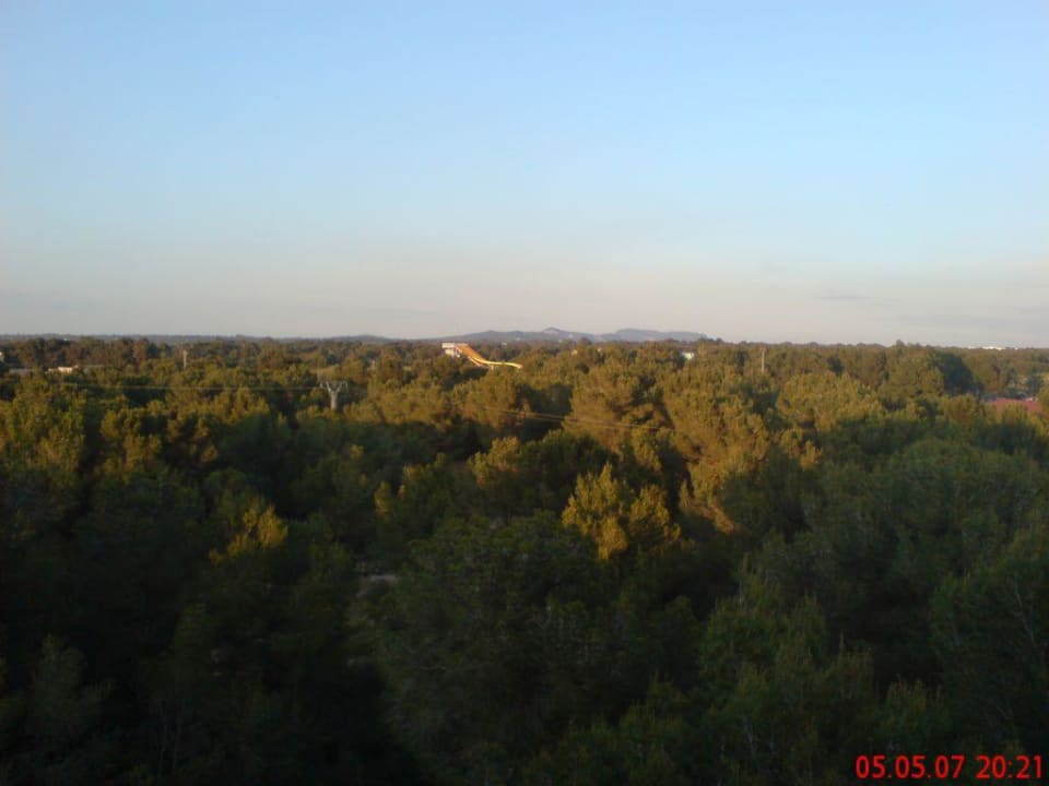 Blick zum Aqualand.  Hotel Selva Arenal