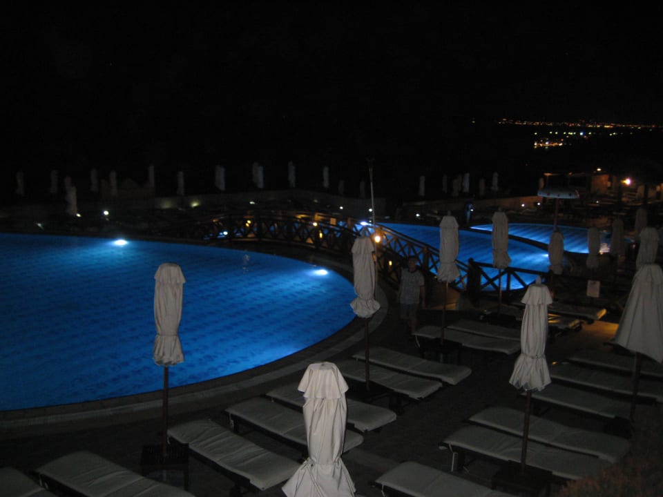Nachtausblick Hotel Kalithea Mare Palace