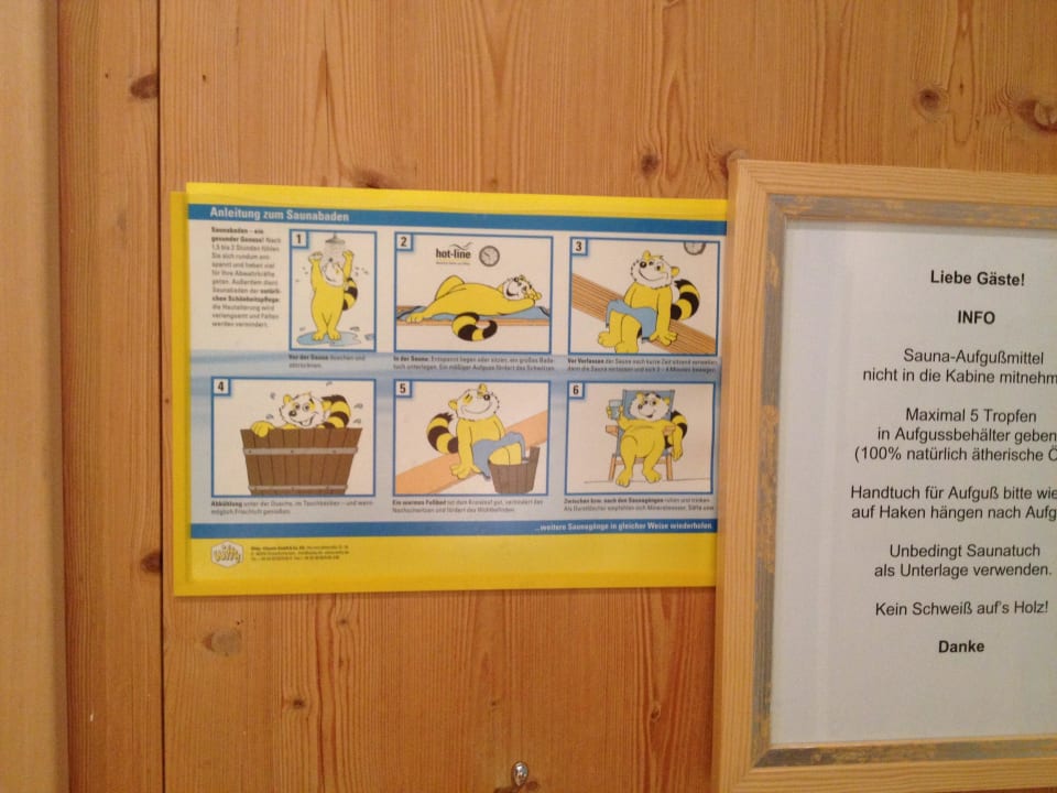 Saunaanleitung für Kinder Dilly - Das Nationalpark Resort