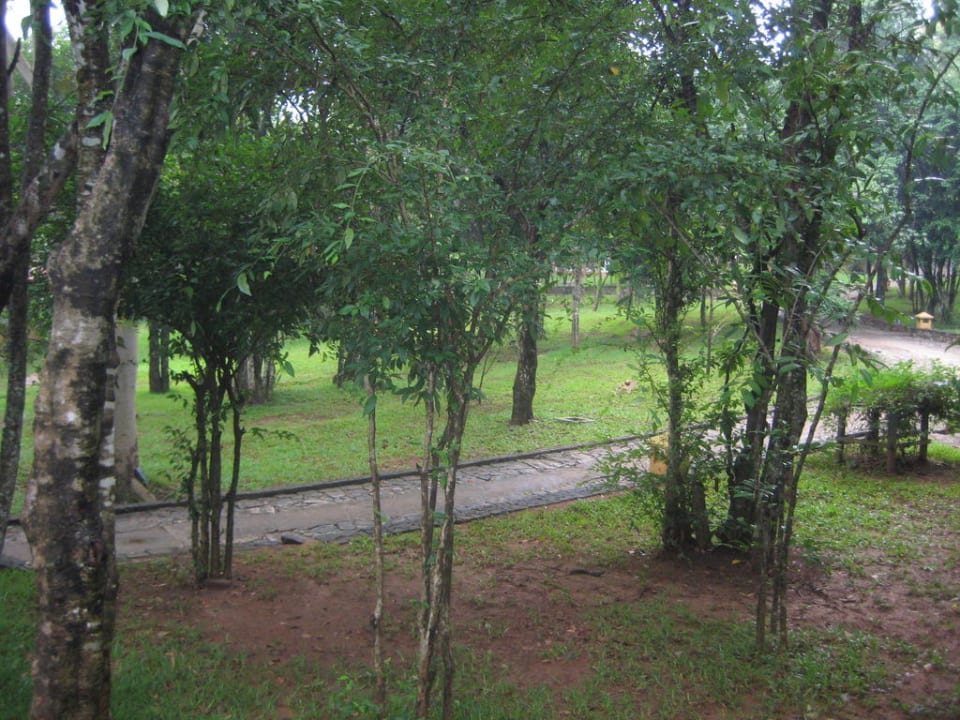 Blick vom Bungalow auf dem Zuweg Hotel Amaya Lake
