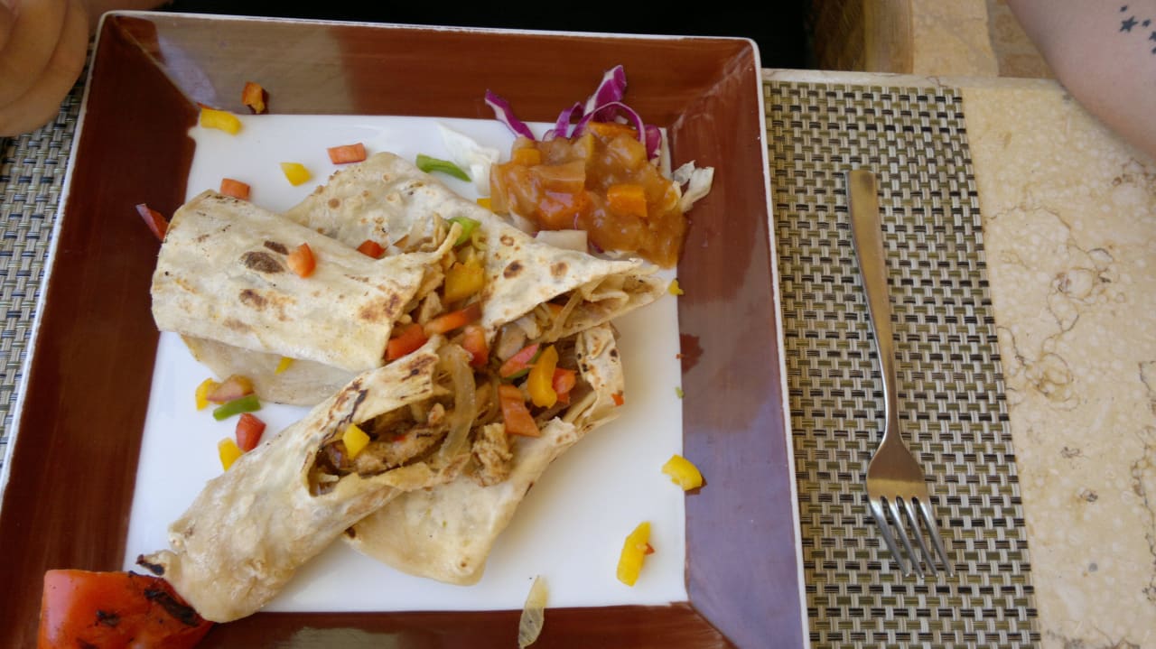 Uhm  Chicken wrap from the wonderful restaurent  Grand Makadi