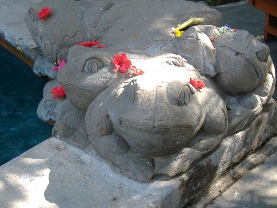 Verzierung des Pools Hotel Tjampuhan