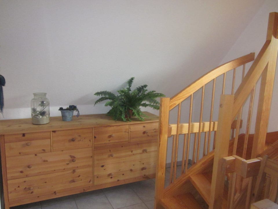 Aufgang zum Dachgeschoss Ferienwohnung Kiek Mol In