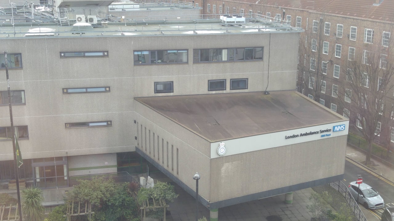 Blick zum Krankenhaus Hampton by Hilton London Waterloo