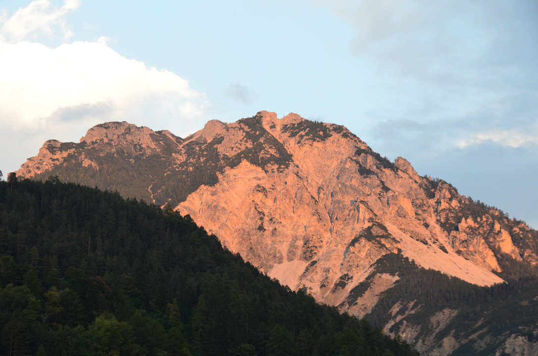 Sonnenuntergang vom Balkon Apart Residence Rautal