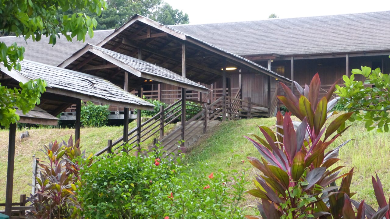 Aufgang zu einen Langhaus Aiman Batang Ai Resort & Retreat