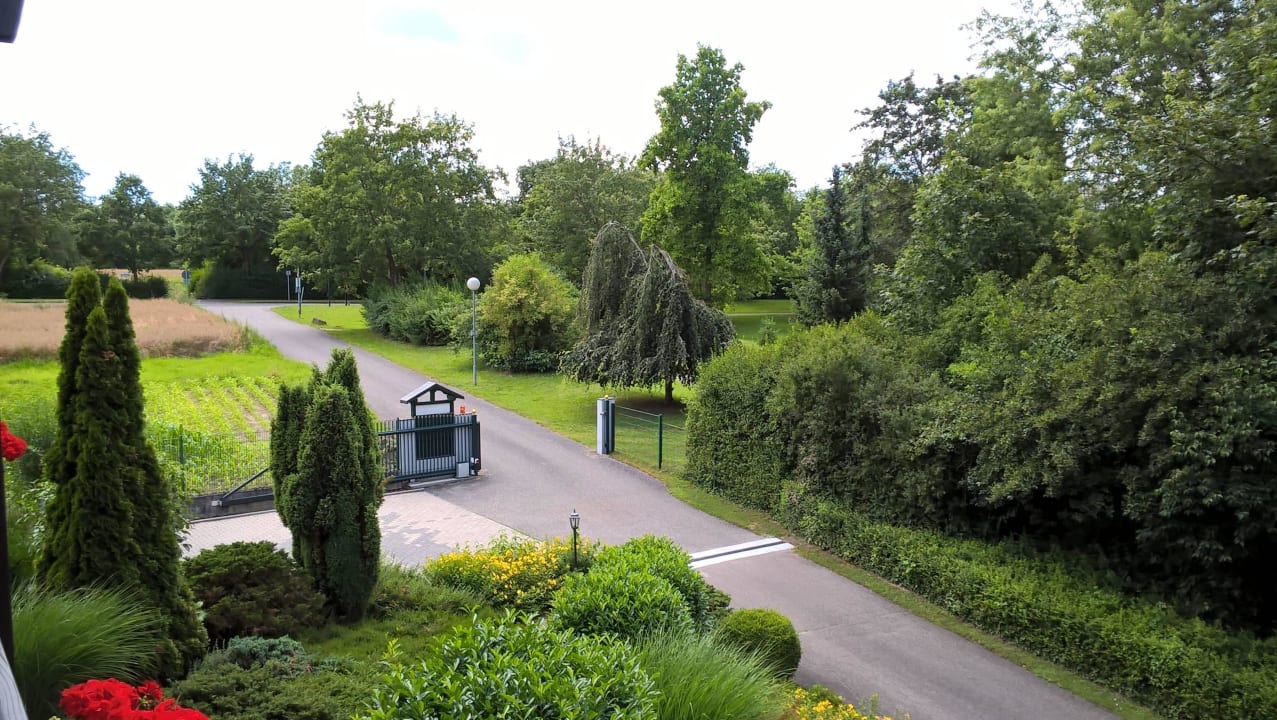 Blick vom Balkon Richtung Straße Hotel Am Kurpark Garni