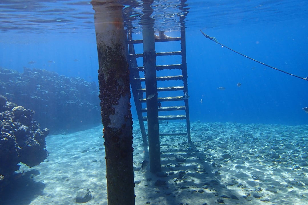 Steg Einstieg unter Wasser Happy Life Village