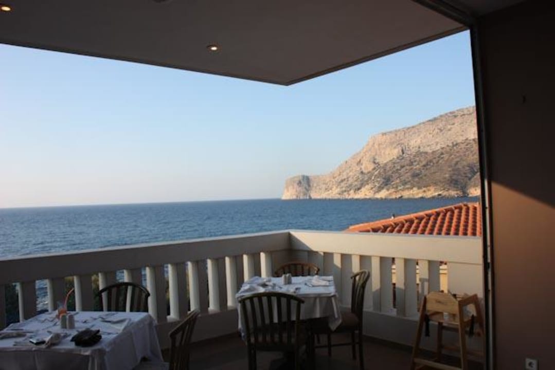 Vom Restaurant auf das Meer Fodele Beach & Water Park Holiday Resort