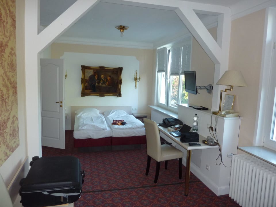 Blick auf das Bett Hotel Hesse