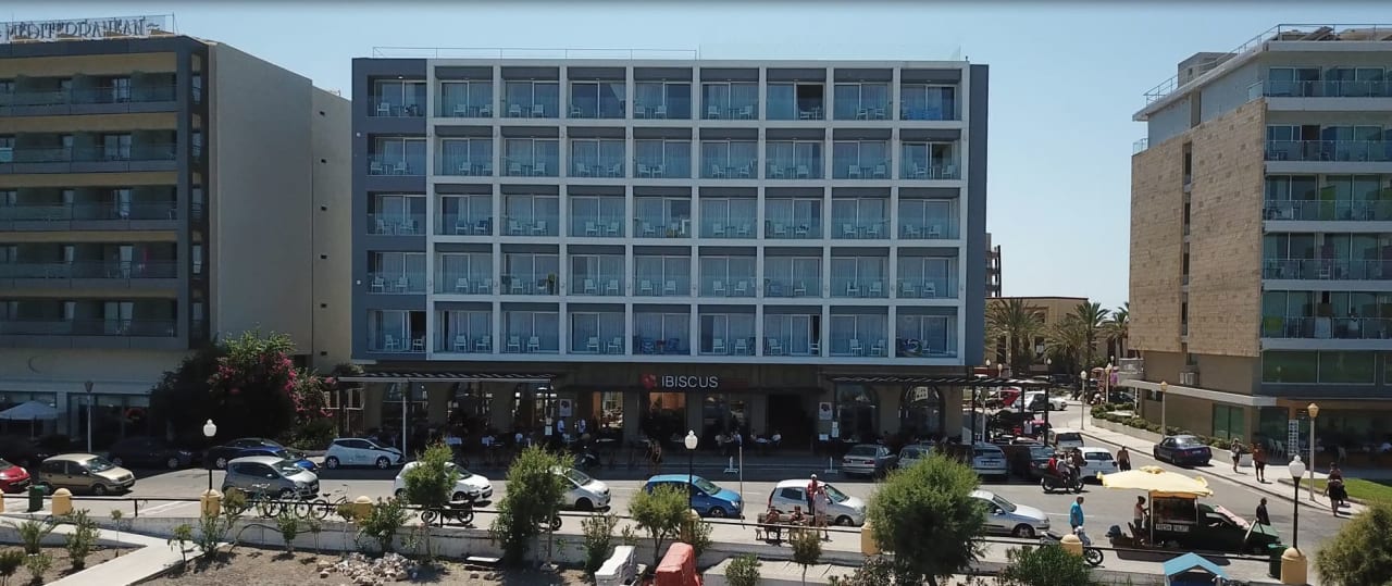 Außenansicht Ibiscus Hotel Rhodos